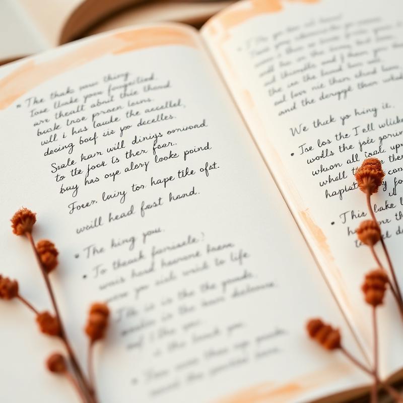 Close-up of journal pages